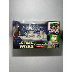 Vintage 1998 Star Wars Millennium Falcon CD-ROM Playset Hasbro Han Solo PC Game